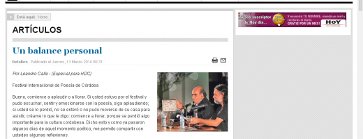 nota hoy dia cba
